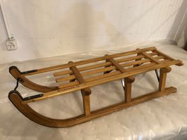 Holz Schlitten Grindelwald 1980 für zwei Personen