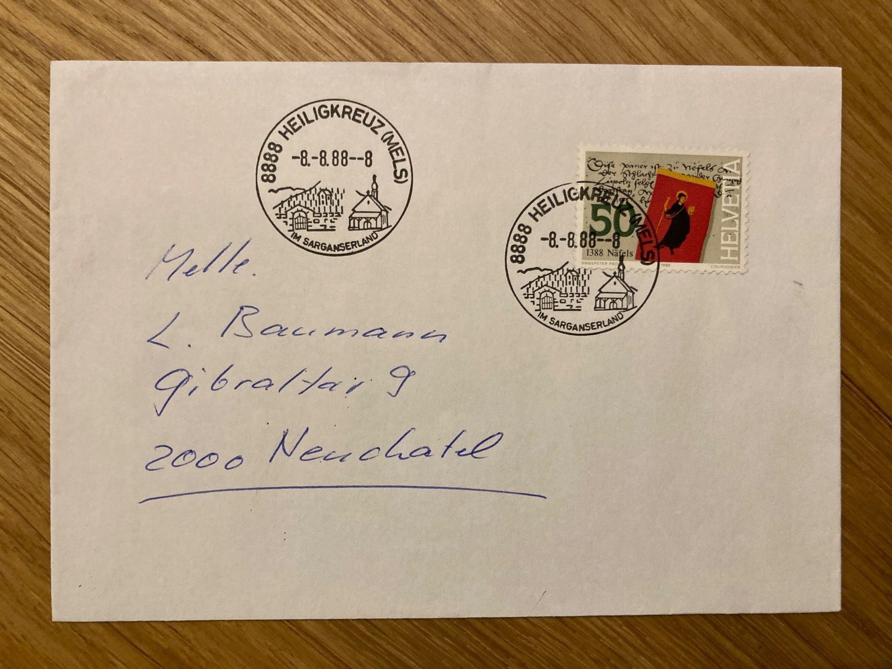 Tutti i francobolli: Brief gestempelt mit Schnapszahl 8.8.88 – Usato da Winterthur venduto da Quilterin