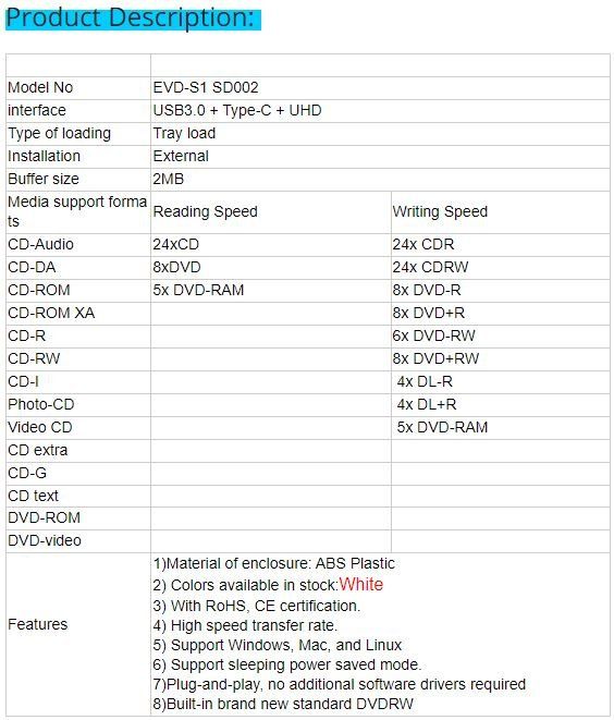 Lettore multimediale & Streamer: DVD-Brenner TV PC Externer Player – Nuovo e nell'imballaggio originale da Unterägeri venduto da RmOnline 8