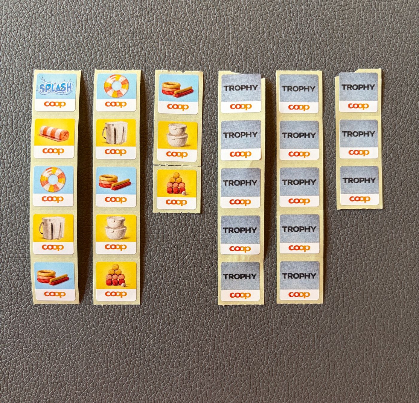 Coop Raccolte di bollini & punti: Coop Sammelpunkte 13 Splash + 13 Trophy – Nuovo (secondo la descrizione) da Wald ZH venduto da Cherry47