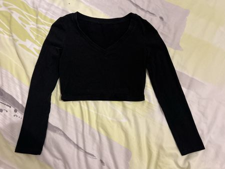 crop top a manches longues 