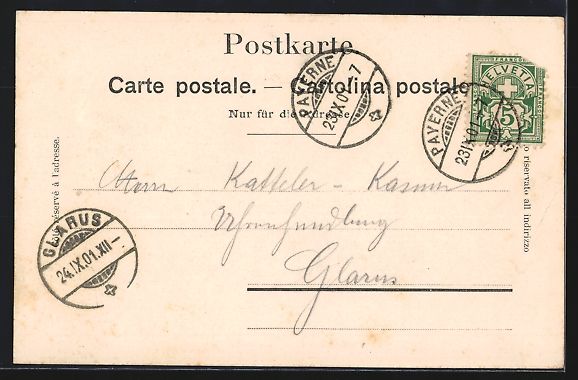 Cartoline postali: AK Yverdon, Hotel des Bains, 1901 – Usato da Berlin venduto da bartko-reher 1