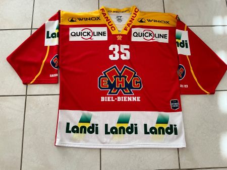 EHC Biel-Bienne Trikot / # 35 Harri Säteri 22-23 / s. Text