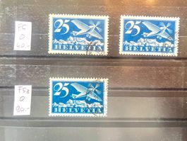 Flugpost F5 & F5z gestempelt ʘ