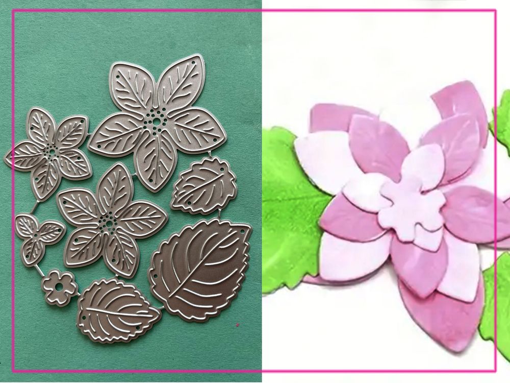 5 Stück 3D Spiralblumen Stanzformen - Metall Stanzen Für Kartenbasteln