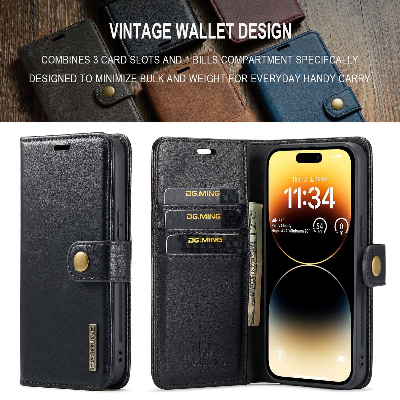 Cover & Protezioni schermo: iPhone 15 pro max - Portefeuille détachable coque solide – Nuovo e nell'imballaggio originale da Morges venduto da DigiAC 5