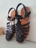 Sandales JONAK noires cuir tressé taille 40 bon état