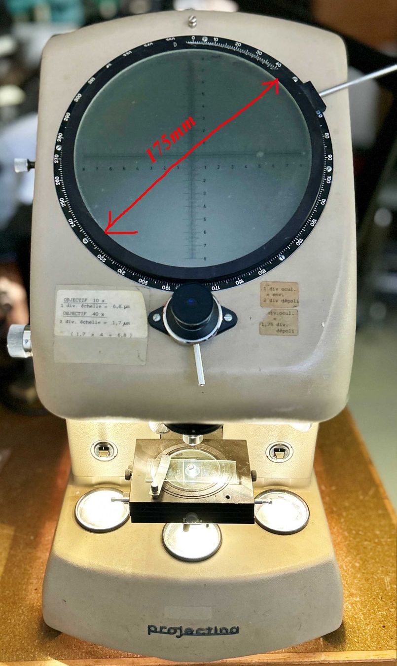 Projecteur de profils Projectina Horlogerie Profiler Mesures (Gebraucht ...