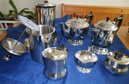 Edelstahl-Espresso-Set 1980 Made in Italy