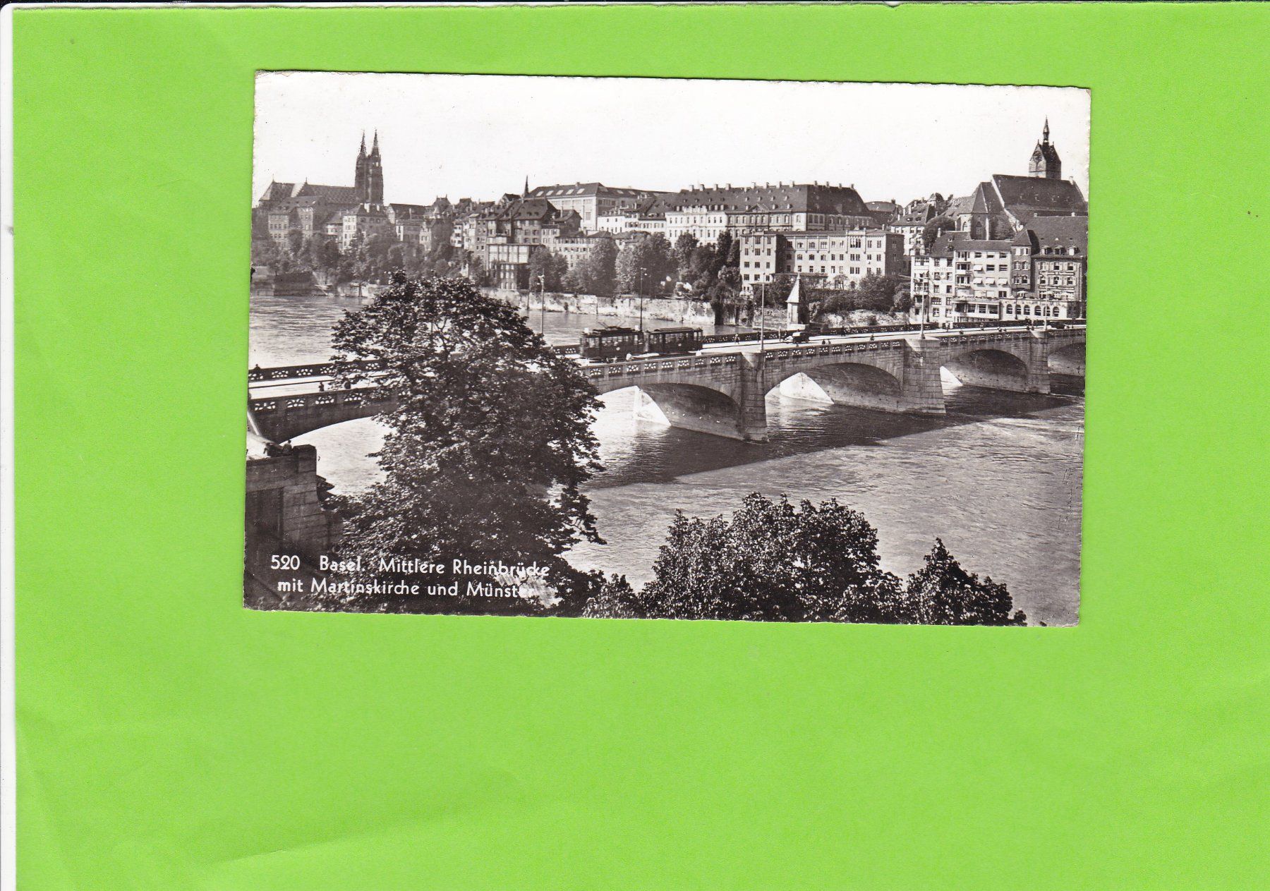 Cartoline postali: Basel-Mittlere Rheinbrücke – Usato da St. Peterzell venduto da neckertal