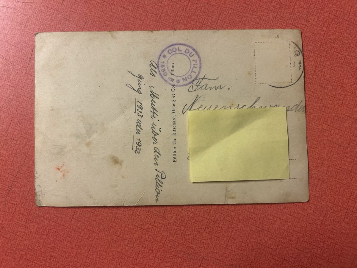 Cartoline postali: Alte Ansichtskarte Route du Pillon et la Palette, 1932 – Usato da Lanzenhäusern venduto da vic63 1