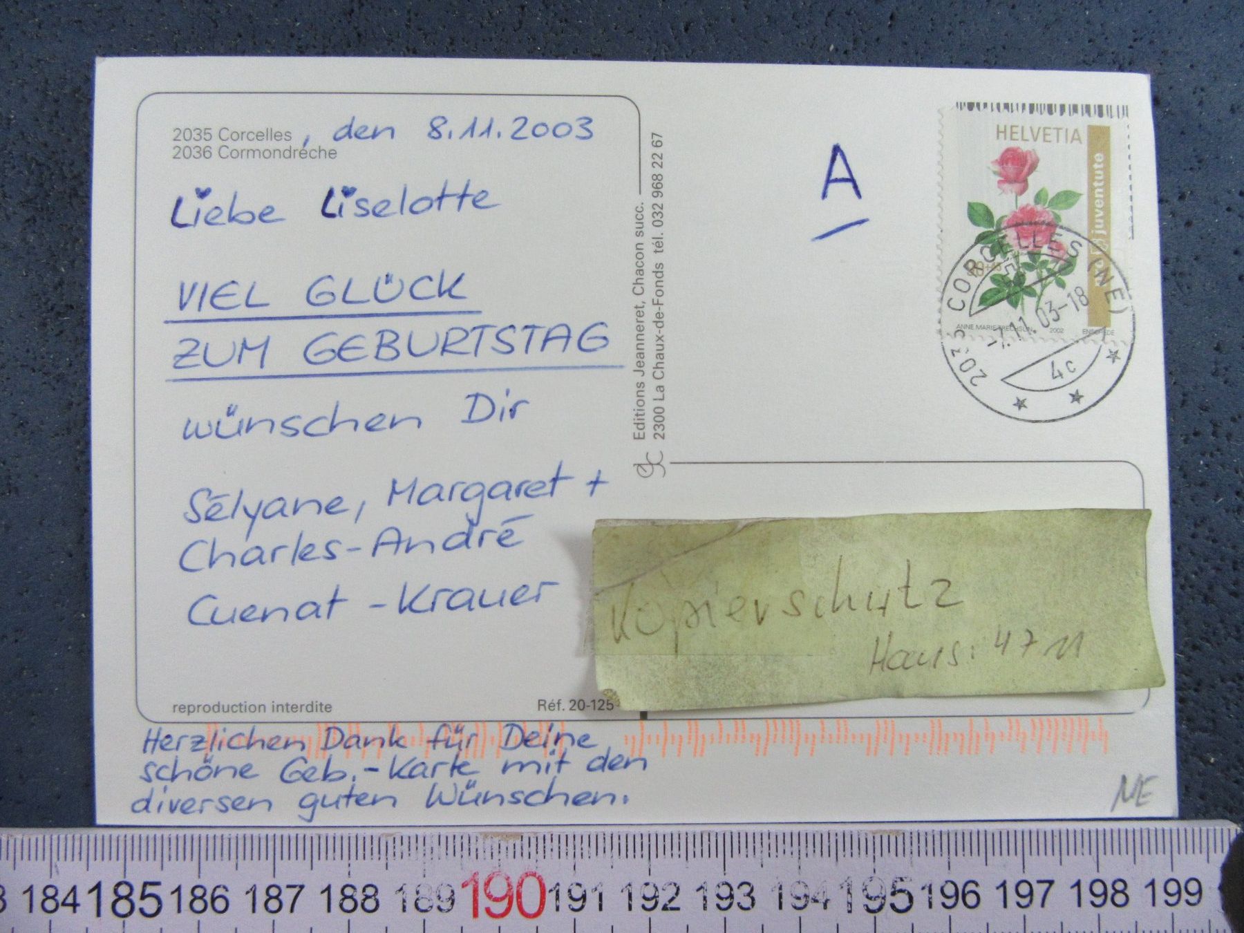 Cartoline postali: CORCELLES - CORMONDRICHE NE AK BUG – Usato da Ettingen venduto da Hausi4711 1