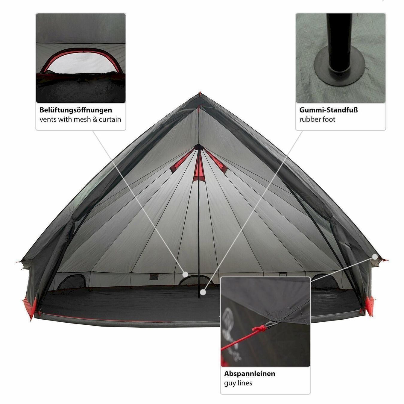 Zelte: JUSTCAMP Bell 12 Tipi Gruppenzelt – Neu und originalverpackt aus Bottighofen von zaap 1