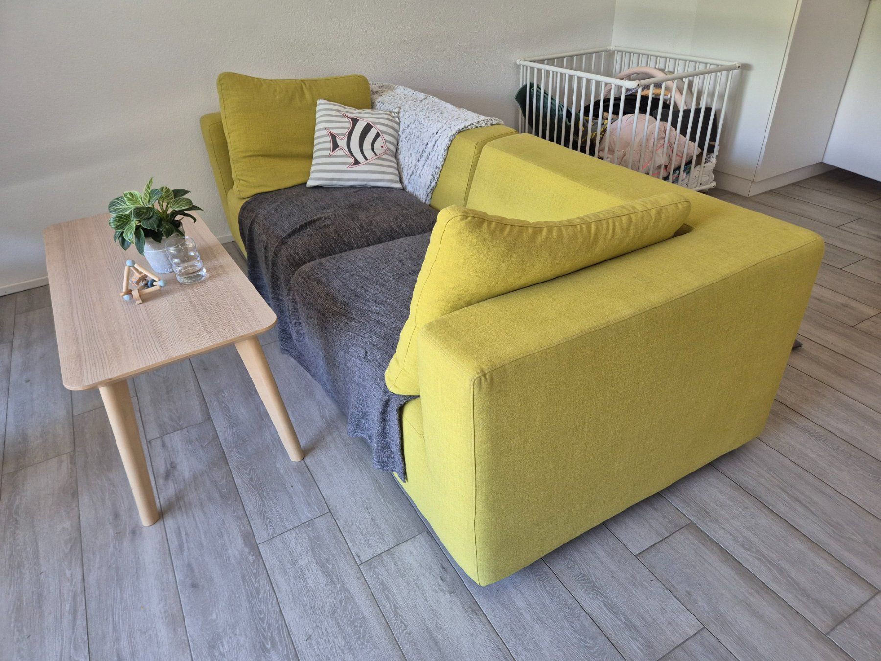 Micasa Divani: Canapé vert-jaune micasa *Contactez-moi pour plus d'info* – Usato da Cossonay-Ville venduto da mel_92p8