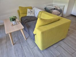 Canapé vert-jaune micasa cordin