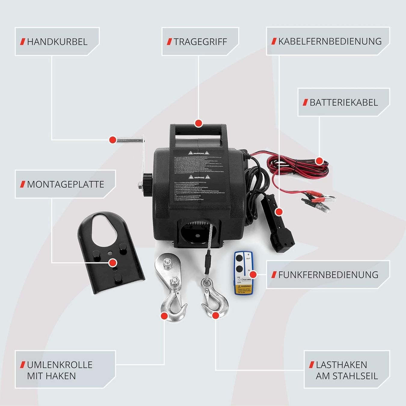 Sonstiges zum Lager & Transport: Elektrische Seilwinde 12V 4990Kg – Neu und originalverpackt aus Bottighofen von zaap 2