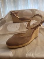 Sandalen Bata Keilabsatz braun Wildlederoptik neuwertig