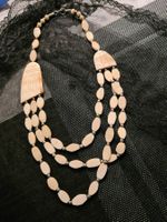 Vintage Tribal Knochen Halskette mit Verzierung 50 cm
