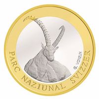 CHF 10.- commémorative 2007 Bouquetin