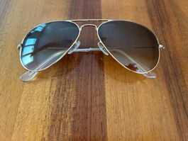 Sonnenbrille Ray-Ban Aviator Gold Braun Gläser Top Sommer...