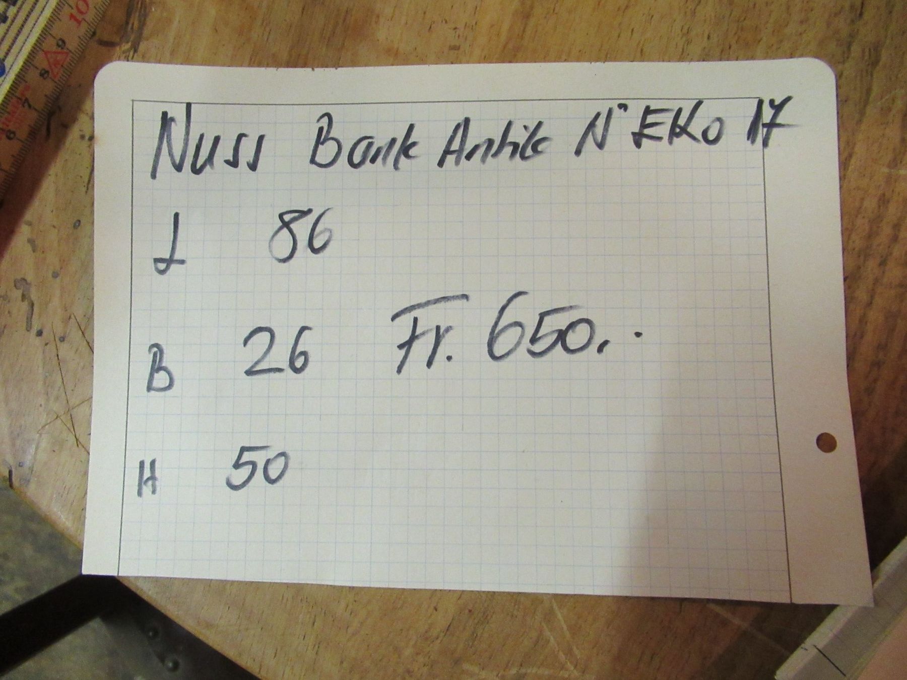 Bänke: Bank (Nuss/86) – Gebraucht aus Berg SG von Pizza58 6