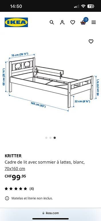 Betten: Lit enfant IKEA – Gebraucht aus  von  4