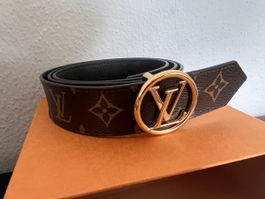 Gürtel Louis Vuitton, reversibel, Monogam schwarz 