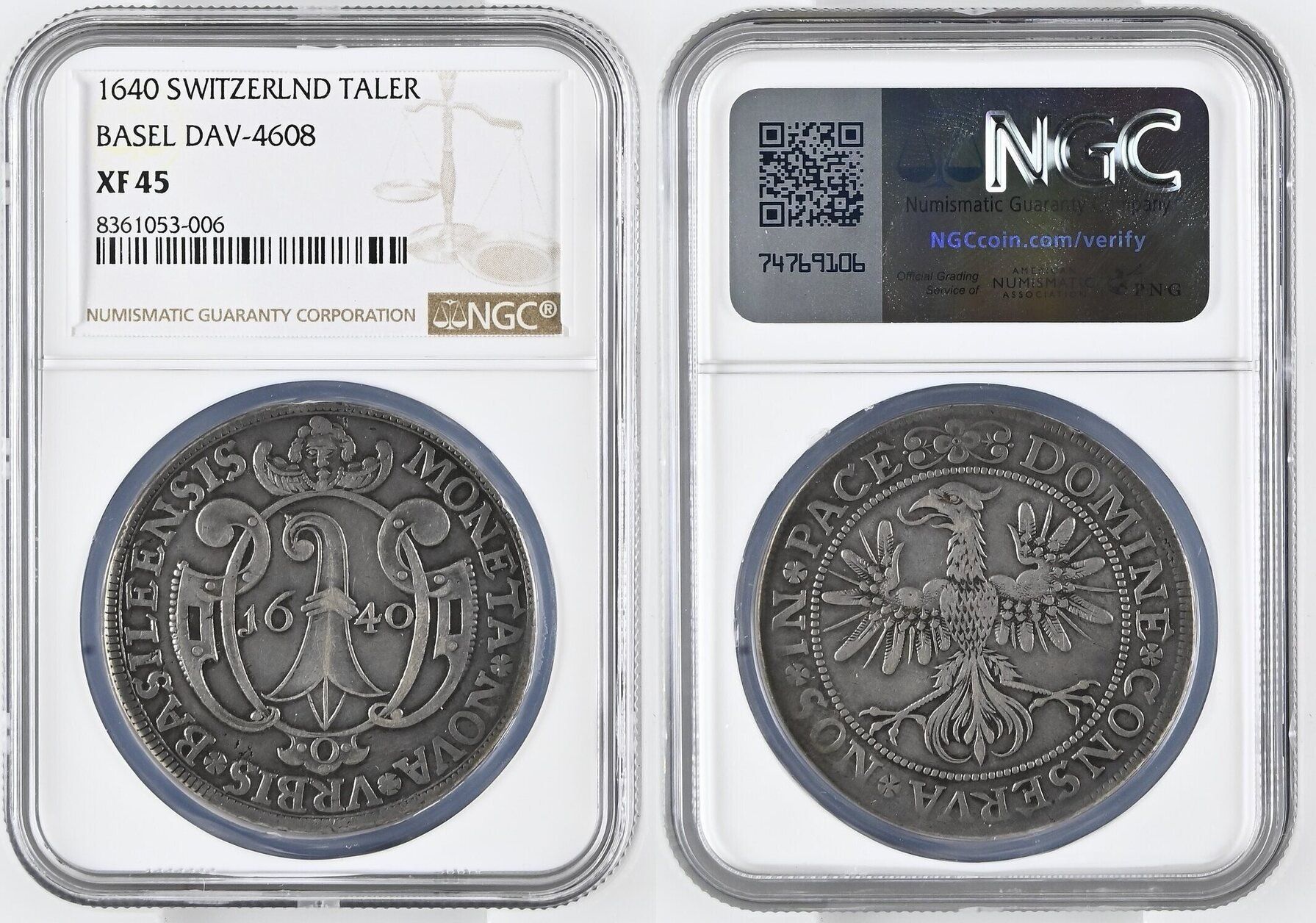 Tutti le monete: RARE Taler Bâle 1640 – Usato da Meyrin venduto da menelaos77