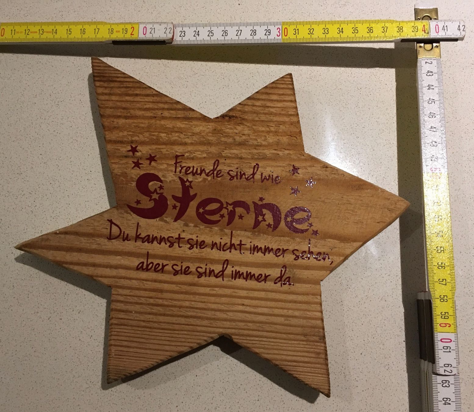Tutte le decorazioni: Holzstern Freunde sind wie Sterne – Usato da Altdorf UR venduto da Mini037 2