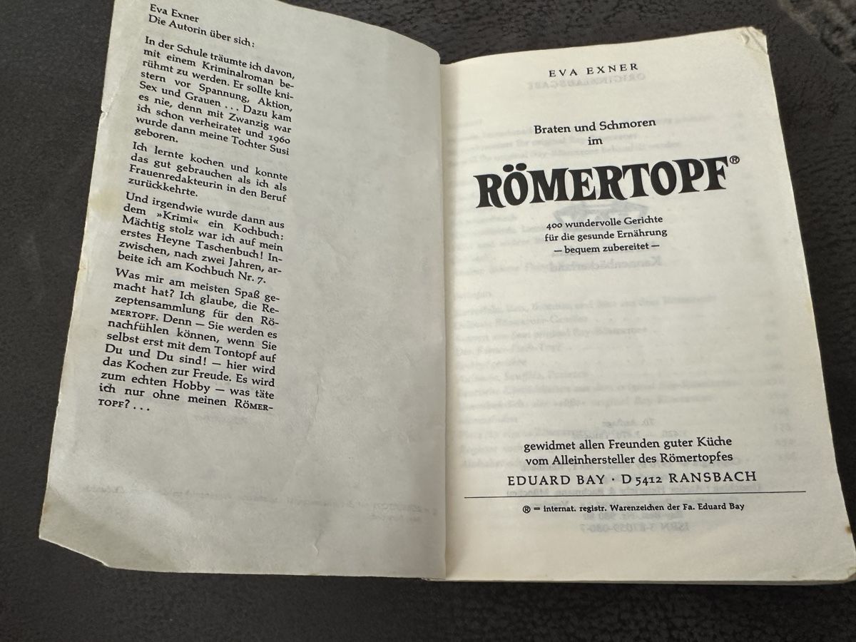 Libri: Kochbuch Römertopf – Usato da Oberengstringen venduto da Affeier0 1