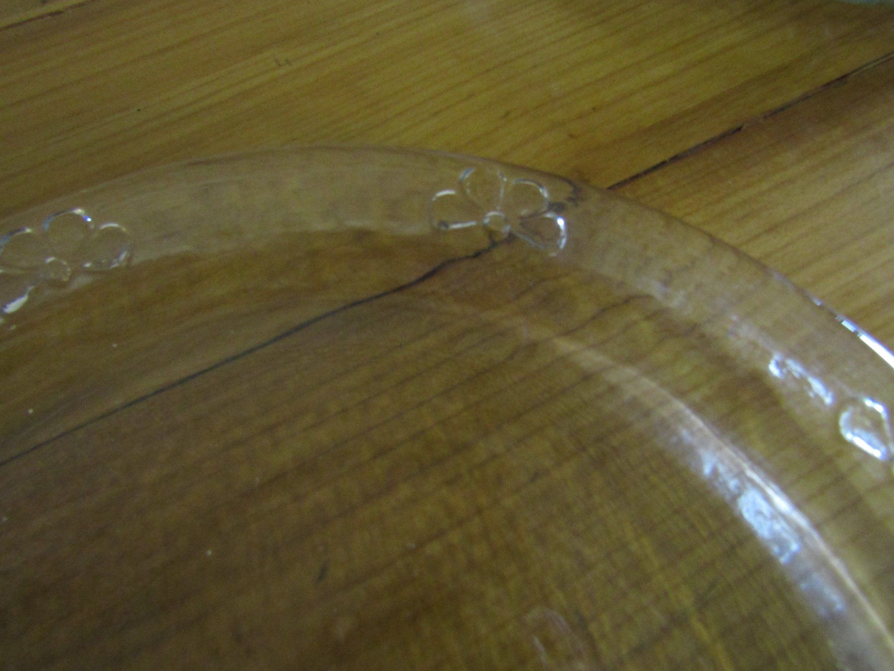 Glasi Hergiswil Piatti: 6 Glas Platzteller - Rand Blumenmuster - Glasi – Usato da Herzogenbuchsee venduto da Winigo 1