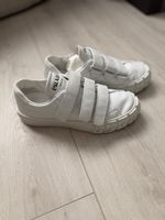Prada Logo Velcro Leder Sneaker Weiss Gr. 36.5