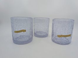 3 Gläser Craquele de Murano