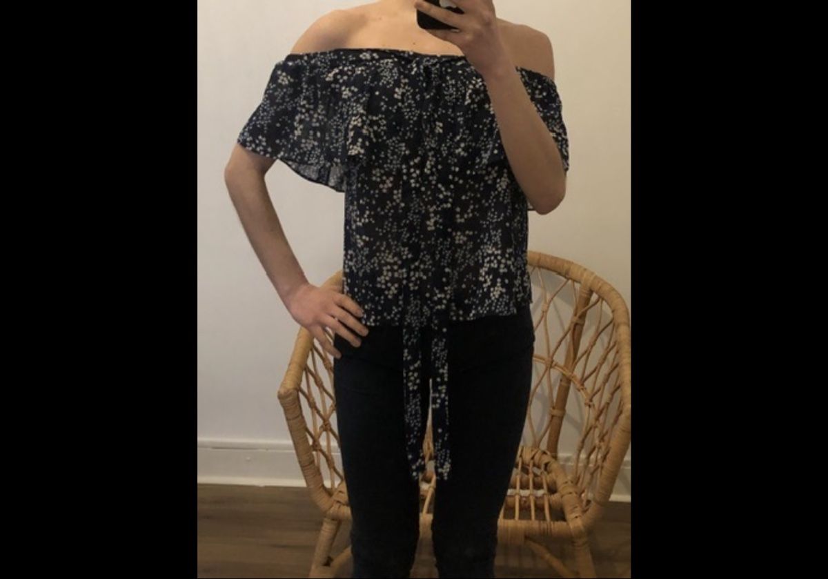 Michael Kors Top: Top épaules dénudées à fleurs Michael Kors – Nuovo (secondo la descrizione) da Genève venduto da vic_s9c5 1