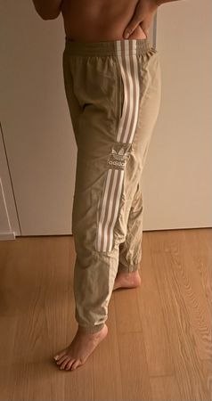 Adidas Trainingshose beige gr M Hose trackpants Jogginghose 