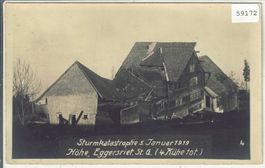 Sturmkatastrophe 5. Januar 1919 Höhe, Eggersriet (4 Kühe tot