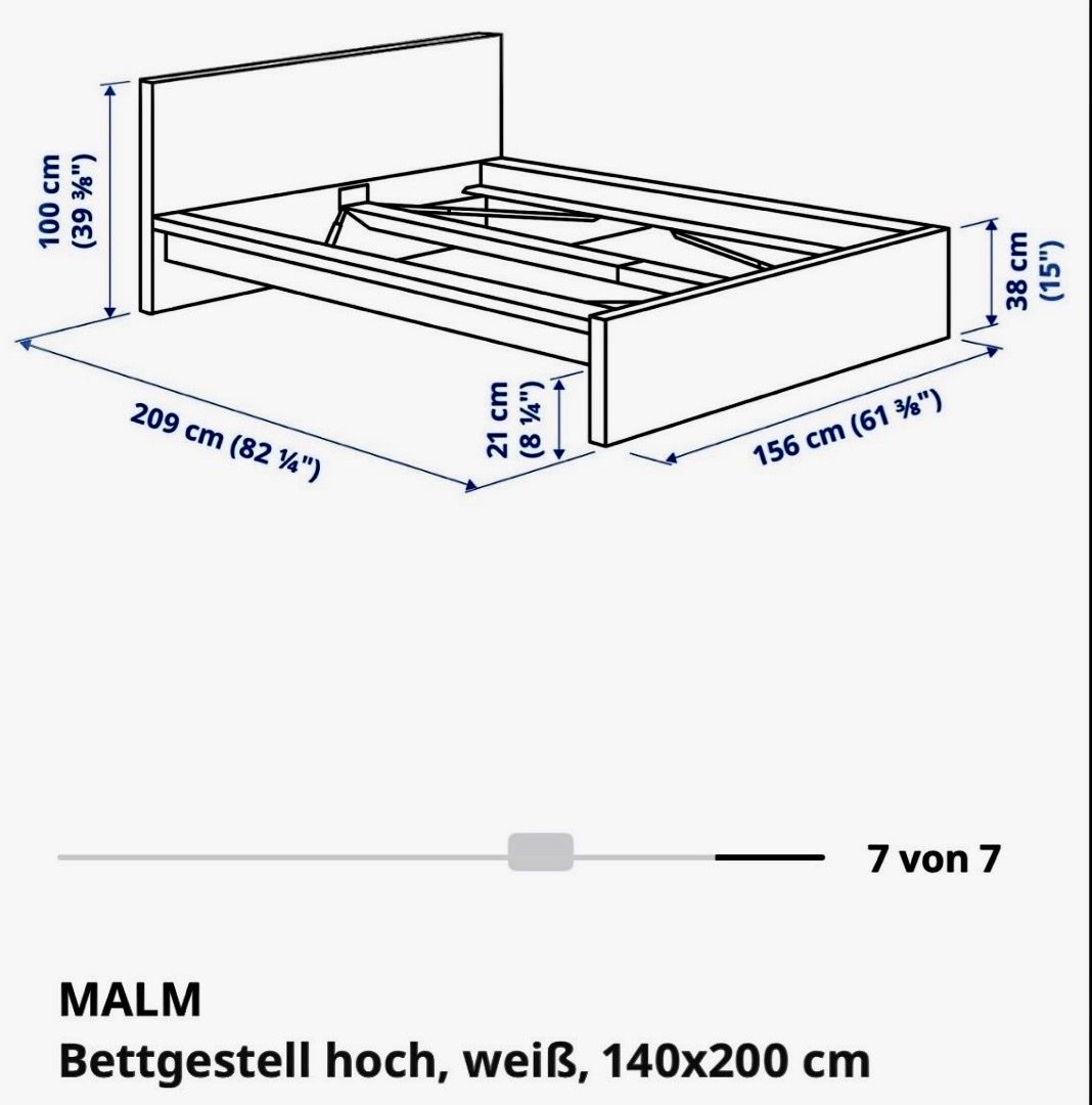 Ikea Letti: Malm Bett 140 x 200 – Usato da Berikon venduto da bomy 3