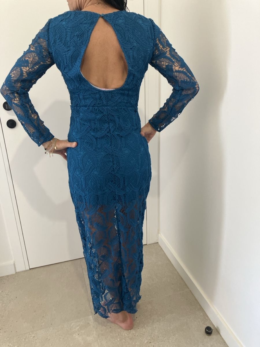 Vestiti: Elegantes, blaues Maxikleid mit Spitze, Grösse 38 – Nuovo (secondo la descrizione) da Muralto venduto da jac_hkz5 4