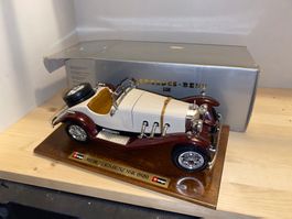 Mercedes Benz SSK 1/18 auf Holzsockel!