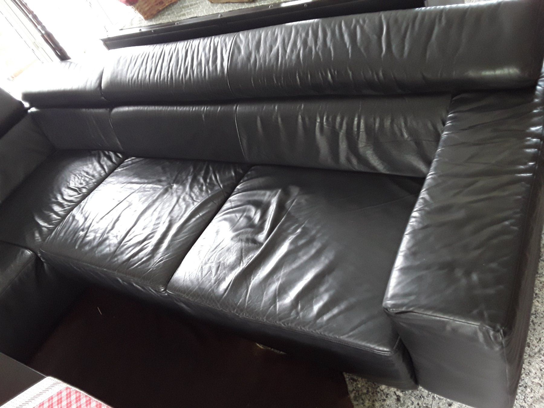 Divani: ECHTLEDER ECKSOFA COUCH POLSTERGRUPPE SCHWARZ – Usato da Bilten venduto da konrad7321 2