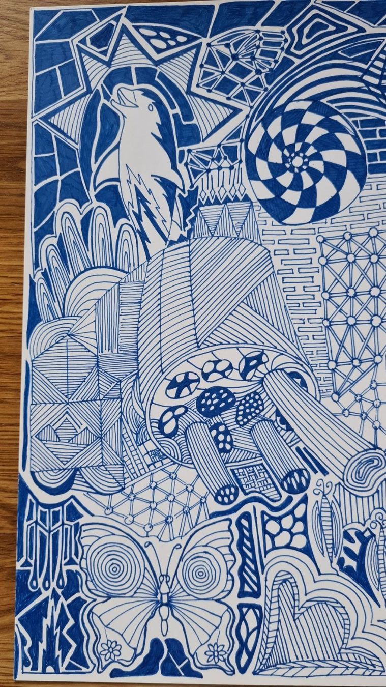 Foto & Immagini: Zeichnung, Fineliner, "Puls des Lebens" – Nuovo (secondo la descrizione) da Winkel venduto da Heuresis 2