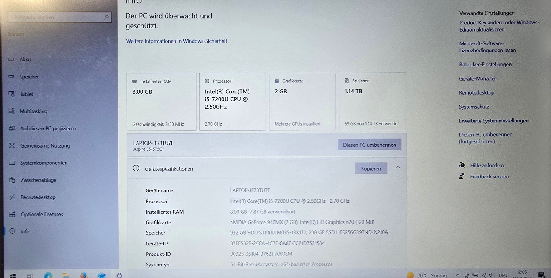Acer Notebooks: ACER E15 - E575G-54NL – Gebraucht aus Lyss von Mixbox 2