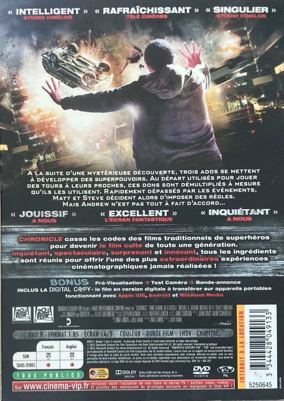 Tutti i DVDs: CHRONICLE – Usato da Poliez-Pittet venduto da Newtown-Records 1