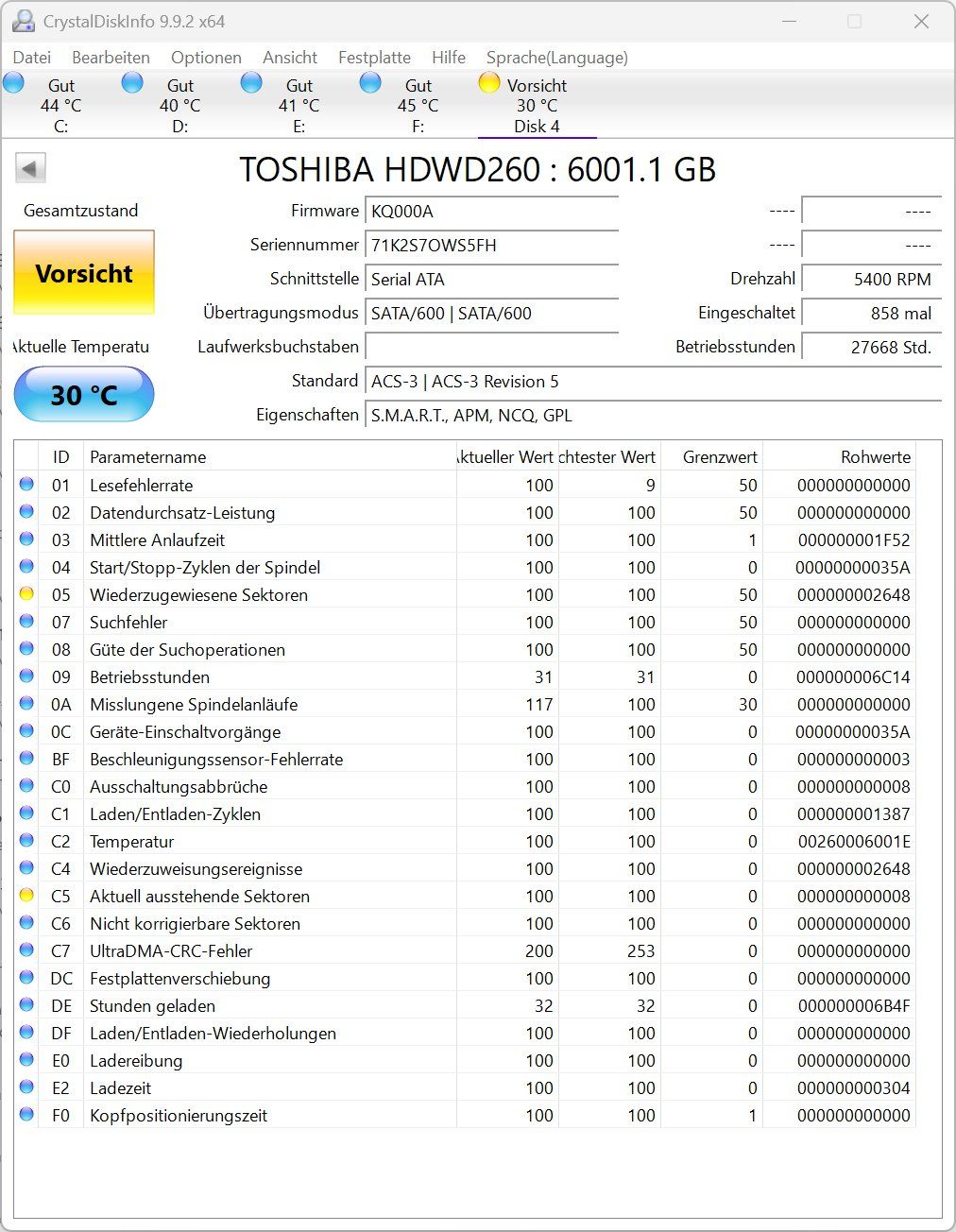 Toshiba Harddisks: 6TB Toshiba PC P300 – Gebraucht aus Gossau SG von AquaDaniel 3