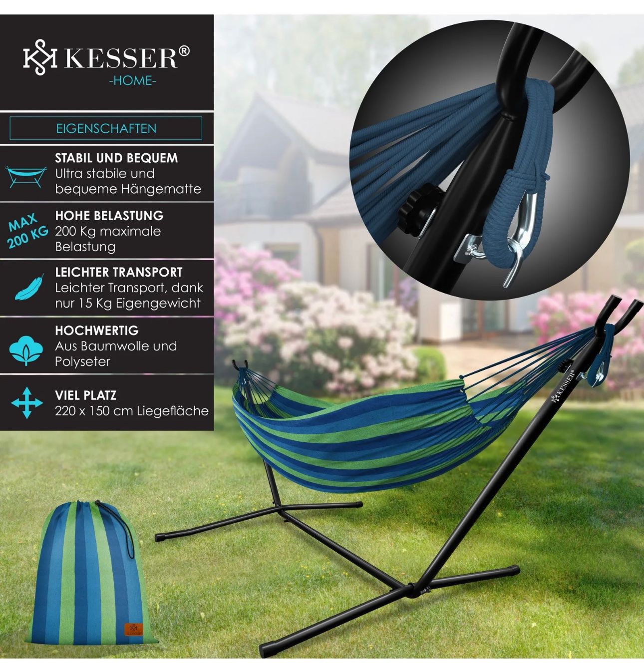 KESSER Hngematte mit Gestell XXL Hngeliege Outdoor (Neu und  originalverpackt) in Amriswil fr CHF 85  mit Lieferung auf Ricardo kaufen