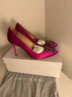 Manolo Blahnik Pumps Gr. 38.5 Satin Pink neuwertig