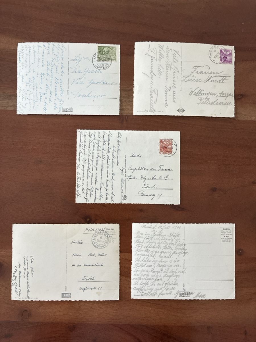 Cartoline postali: 9 Ansichtskarten Schweiz von Urnäsch AP – Usato da Oftringen venduto da Cla.vD.74 1