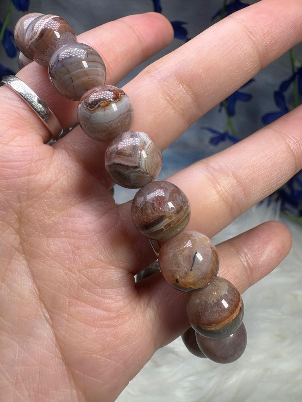 Minerali & Pietre curative: Armband aus Achat mit Amethyst Auralite – Nuovo e nell'imballaggio originale da Neuheim venduto da m.hald 6