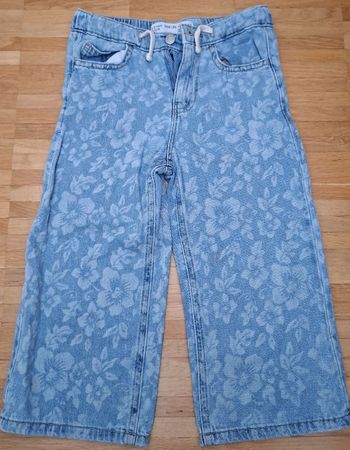 Jeans Hose Zara blau Blumenmuster gebraucht