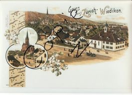 Gruss aus Zürich Wiedikon - (um 1900)